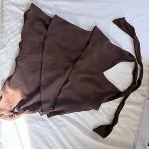 Brown Halter Neck Dress